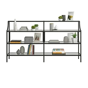 Sauder International Lux Console Table with Glass Shelving