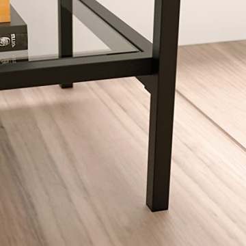 Sauder International Lux Console Table with Glass Shelving