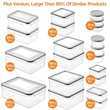 40 PCS Food Storage Containers Set with Airtight Lids