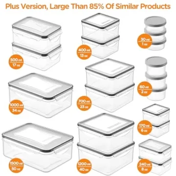 40 PCS Food Storage Containers Set with Airtight Lids
