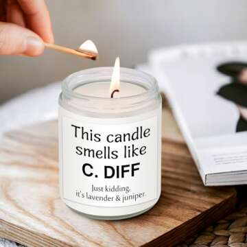 Funny Nurse Candle for Gifts | Nurses Week Scented Relaxation