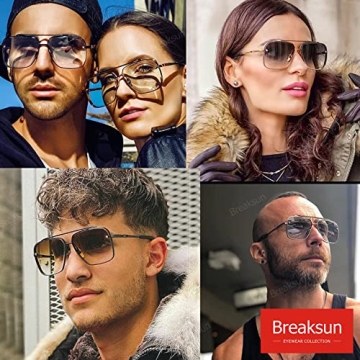 Breaksun Aviator Sunglasses for UV Protection and Style