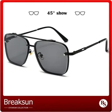 Breaksun Aviator Sunglasses for UV Protection and Style