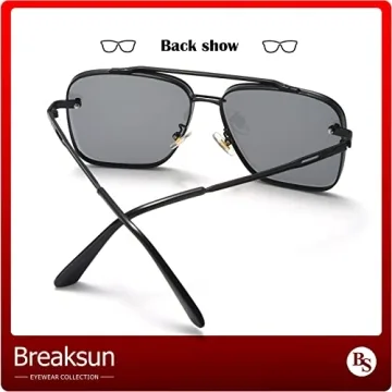 Breaksun Aviator Sunglasses for UV Protection and Style