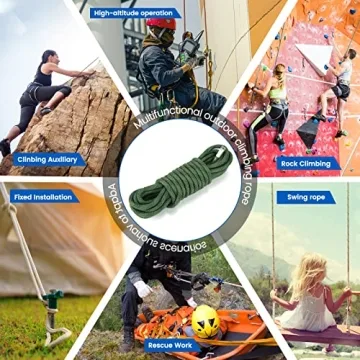 VOXLOVA Rock Climbing Rope High Strength Safety Rope