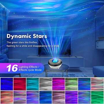 Syslux Star Projector,Galaxy Projector for Bedroom,Night Light Projector with Music Speaker White No...