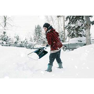 Zento Deals 3-in-1 Snow Shovel and Brush Kit for Winter Cleanup