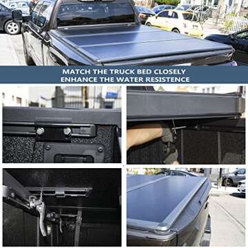 Calffree Hard Tri-Fold Truck Bed Cover Compatible with 2009-2025 Dodge Ram 1500 & 2500 5' 7" Bed Without Ram Box (67.4")