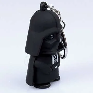 Darth Vader Keychain with LED Flashlight & Sound