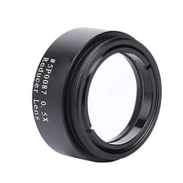 Riduttore Focale Focal Reducer Telescope,1.25 0.5X Focal Reducer for Telescope,Focal Reducer 1.25 Threaded,for Telescopes 1.25 Inch 0.5X Focal Reducer Thread M28 Lens Accessory for Telescope Eyepiece