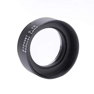 Riduttore Focale Focal Reducer Telescope,1.25 0.5X Focal Reducer for Telescope,Focal Reducer 1.25 Threaded,for Telescopes 1.25 Inch 0.5X Focal Reducer Thread M28 Lens Accessory for Telescope Eyepiece