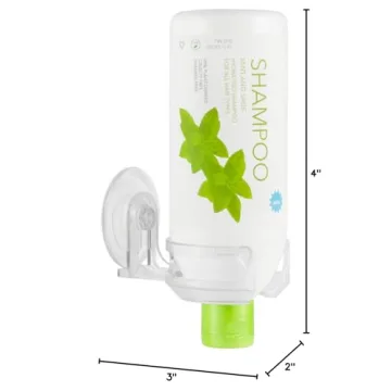 The SipCaddy Shower Beer & Bath Wine Holder | Portable Drink Cupholder | Shower Caddy | Beer, Wine, Shampoo Holder | American-Made Suction Cup | Clear