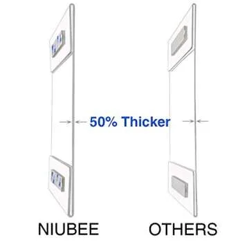 Niubee Acrylic 5x7 Sign Holder with 3M Adhesive - 12 Pack