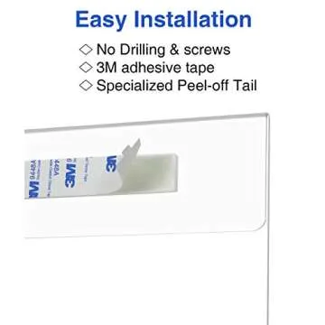 Niubee Acrylic 5x7 Sign Holder with 3M Adhesive - 12 Pack