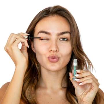 nuorganic Lash Growth Serum - Thicker + Longer + Stronger Eye Lashes in 30 Days - Natural + Vegan + Cruelty Free - As Seen on Tiktok! Extra Large Bottle + 3 Month Supply - 0.3 fl Oz / 8ml