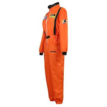 frawirshau Women Astronaut Costume Adult Hallloween Cosplay Costumes Flight Jumpsuit Space Suit for ...