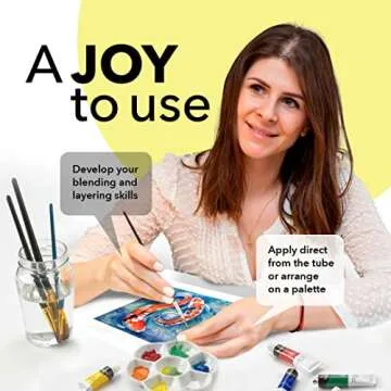 Castle Art Supplies 24 x 12ml Watercolor Paint Set | Value for Adult Artists | Quality, Intense Colors | Just Squeeze the Tube, Mix with Water and Get Creative | In Delightful Presentation Box