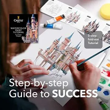 Castle Art Supplies 24 x 12ml Watercolor Paint Set | Value for Adult Artists | Quality, Intense Colors | Just Squeeze the Tube, Mix with Water and Get Creative | In Delightful Presentation Box