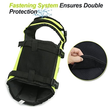 VIVAGLORY Dog Life Jacket with Enhanced Buoyancy and Visibility