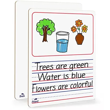 Double Sided Whiteboard 9”x12” Story Lined Dry Erase Board for Kids Writing Board Age 3-5 Practi...