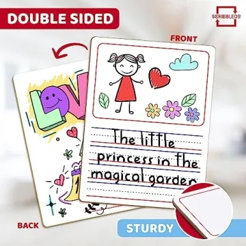 Durable Double Sided Dry Erase Board for Kids 3-5