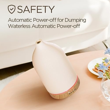 Ceramic Essential Oil Diffuser with 7 Colors and Timer