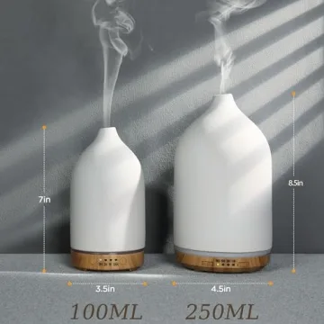 Ceramic Essential Oil Diffuser with 7 Colors and Timer