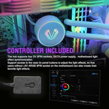 Vetroo V360 Liquid CPU Cooler - Ultimate Performance with RGB Glow