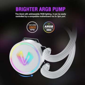 Vetroo V360 Liquid CPU Cooler with RGB for Gaming