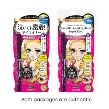 Heroine Make by KISSME Waterproof Smooth Liquid Eyeliner, Japanese Eye Makeup for Smudge-free, Super...