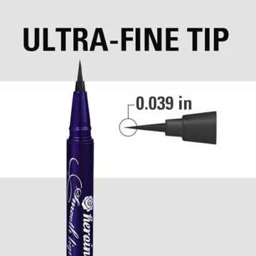 Heroine Make by KISSME Waterproof Smooth Liquid Eyeliner, Japanese Eye Makeup for Smudge-free, Super Keep 01 Jet Black