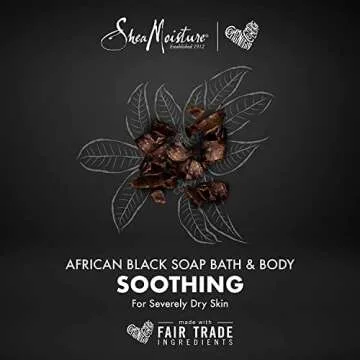 SheaMoisture Bar Soap 6 Count for Troubled Skin African Black Soap Cleanser with Shea Butter 8 oz