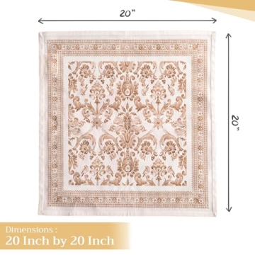 Maison d' Hermine Napkin 100% Cotton 20 Inch x 20 Inch Set of 4 Dinner Napkins, Decorative Washable Cloth Napkin for Gifts, Dining, Buffet Parties & Camping, Allure -Thanksgiving/Christmas
