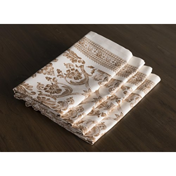 Maison d' Hermine Napkin 100% Cotton 20 Inch x 20 Inch Set of 4 Dinner Napkins, Decorative Washable Cloth Napkin for Gifts, Dining, Buffet Parties & Camping, Allure -Thanksgiving/Christmas