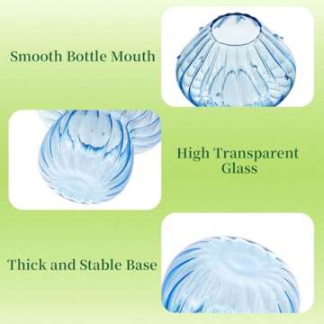 Glass Propagation Station for Plant: Mushroom Planter with Wooden Stand for Home Office Decor - Unique Propagation Jars for Plant Lovers - Set of 5 Hydroponic Mushroom Vases Gift for Mom