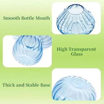 Glass Propagation Station for Plant: Mushroom Planter with Wooden Stand for Home Office Decor - Unique Propagation Jars for Plant Lovers - Set of 5 Hydroponic Mushroom Vases Gift for Mom