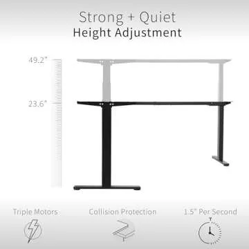 VIVO Adjustable L-Shaped Desk Frame for Ergonomic Work