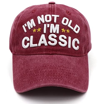 Funny Retirement & Birthday Hats, I'm Not Old Cap for Men & Women