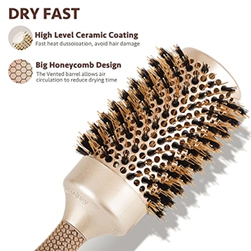 AIMIKE Round Brush for Women – Nano Ceramic Hair Styling Tool