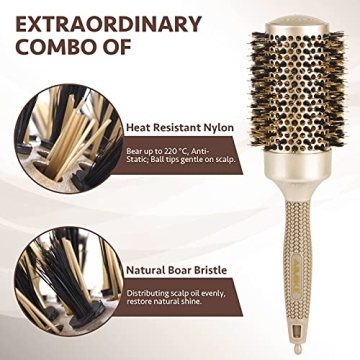 AIMIKE Round Brush for Women – Nano Ceramic Hair Styling Tool