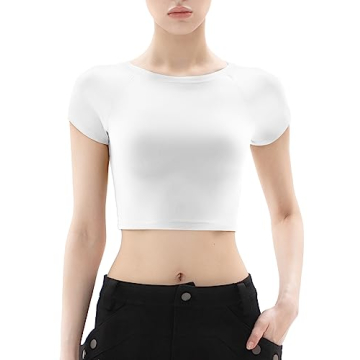 Stylish PUMIEY Crop Tops for Women - Soft, Breathable, and Versatile! X-Small Size Available