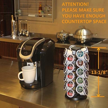 K-Cup Carousel for 40 Pods - No Assembly Required, Stylish Design