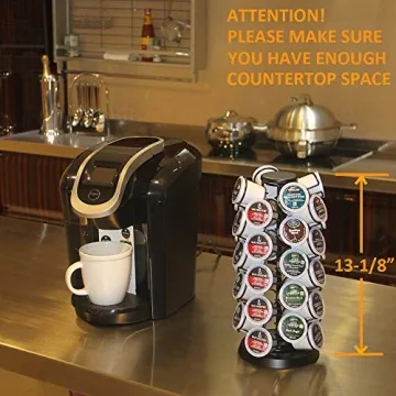 K-Cup Carousel for 40 Pods - No Assembly Required, Stylish Design