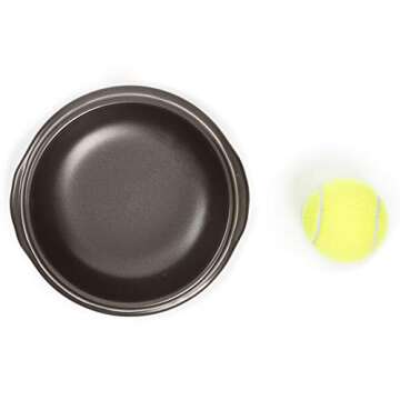 Crazy Korean Cooking Korean Stone Bowl (Dolsot), Sizzling Hot Pot for Bibimbap and Soup - Premium Ceramic (Medium - No Lid)