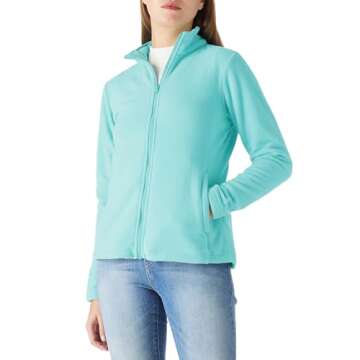 Outdoor Ventures Women's Lightweight Warm Zip Up Long-Sleeve Soft Polar Fleece Jacket for Fall Winte...