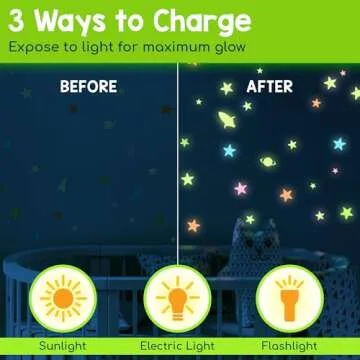 BUNMO 280pcs Glow in The Dark Stars for Ceiling - Safe Glow in The Dark Stickers for Walls & Ceilings - Longlasting Glow in The Dark Stars for Ceiling - Glow in The Dark Ceiling Stars - Strong Glow