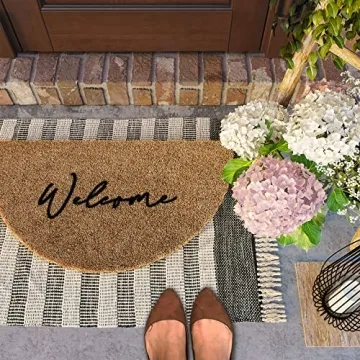 Durable Barnyard Designs Half Moon Doormat for Outdoors