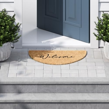 Durable Barnyard Designs Half Moon Doormat for Outdoors