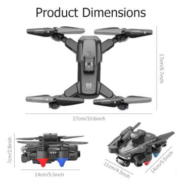 Mini Drone for Adults, Smart Gesture Photography, Remote Control and APP Control, FPV Foldable Drone...