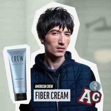 American Crew Men's Fiber Cream, Like Hair Gel with Medium Hold & Natural Shine, 3.3 Fl Oz